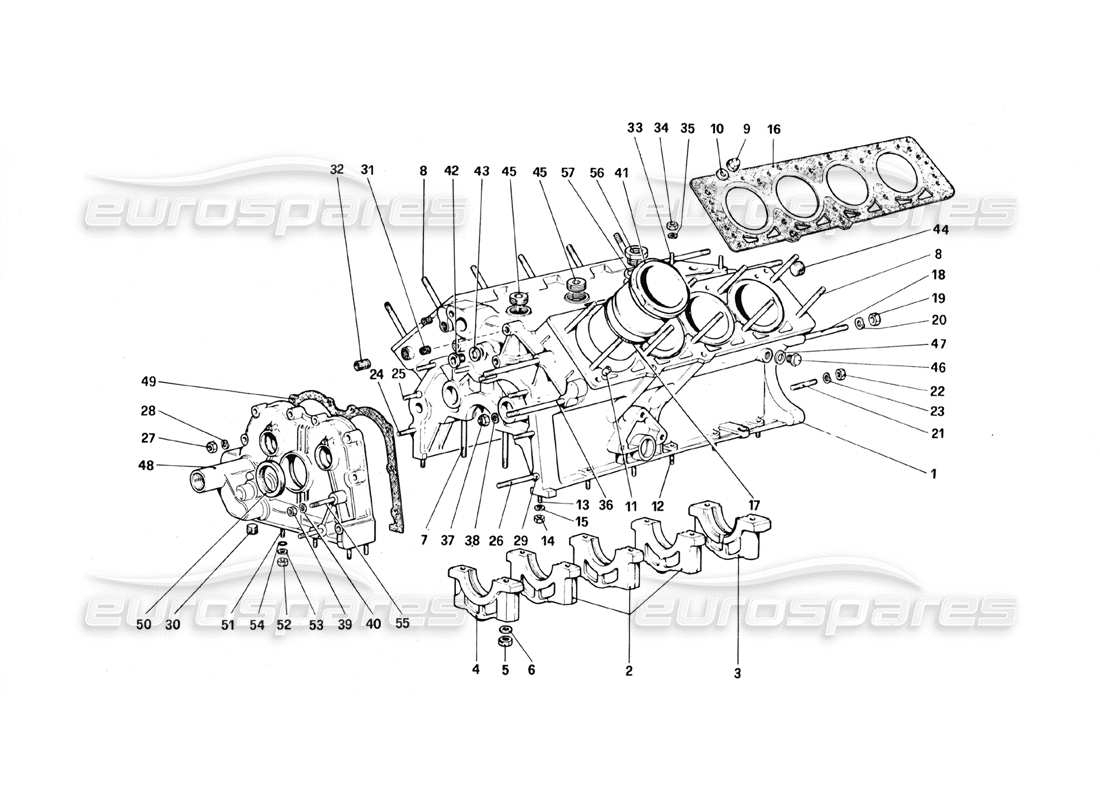 ferrari 328 (1988) diagrama de piezas del carter