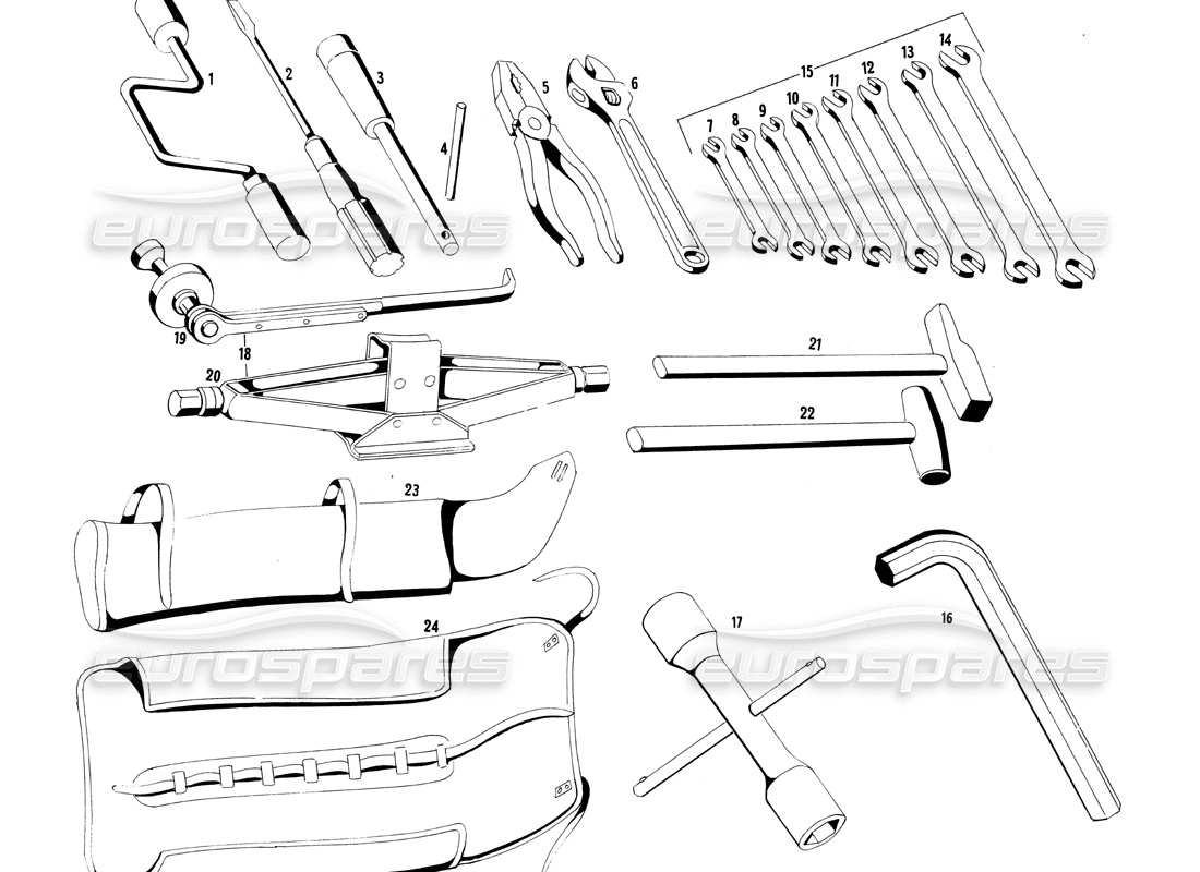 maserati ghibli 4.7 / 4.9 herramientas diagrama de piezas