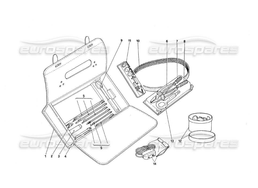 ferrari 348 (1993) tb / ts equipo: diagrama de piezas de la bolsa horizontal