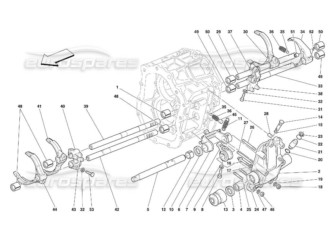 ferrari 456 gt/gta controles internos de la caja de cambios: no para 456 gta diagrama de piezas