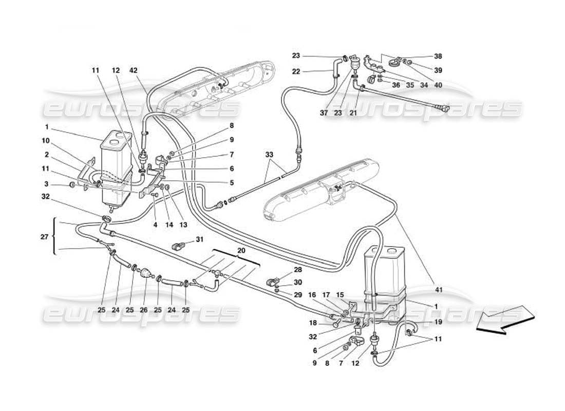 ferrari 550 barchetta dispositivo antievaporación -no para ee. uu. y cdn- diagrama de piezas