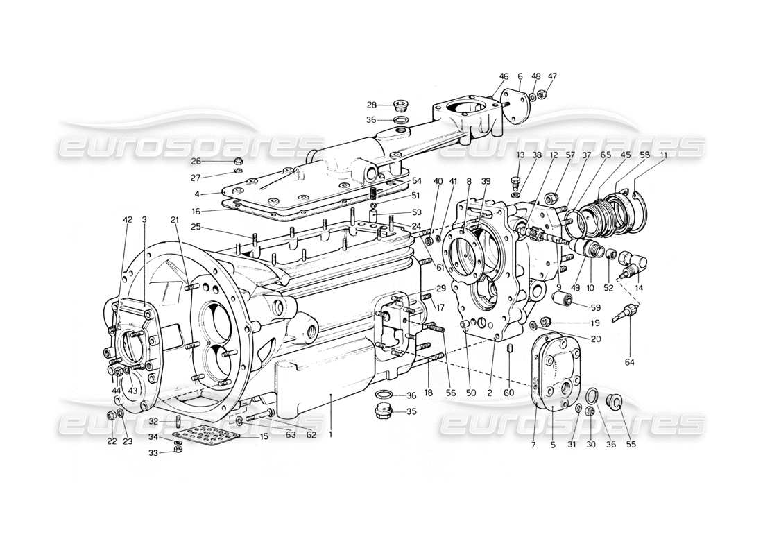 ferrari 400 gt (mechanical) diagrama de piezas de la caja de cambios (400 gt)