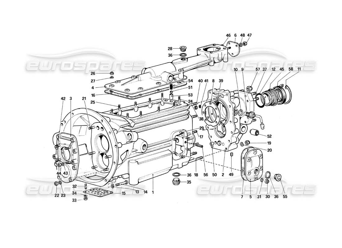 ferrari 412 (mechanical) caja de cambios- 412 m. diagrama de piezas