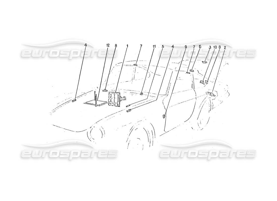 ferrari 365 gtc (coachwork) relés e interruptores eléctricos (edizione 1 y 2) diagrama de piezas