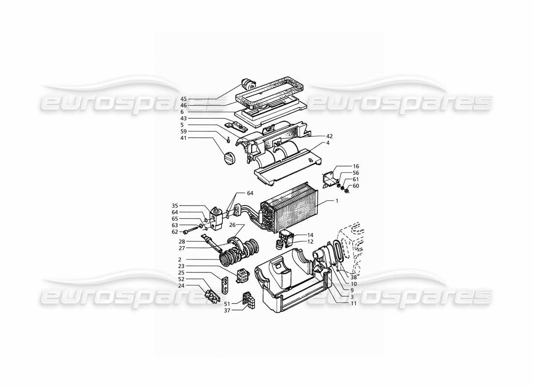 maserati qtp. 3.2 v8 (1999) diagrama de piezas del conjunto del aire acondicionado automático (transmisión derecha)