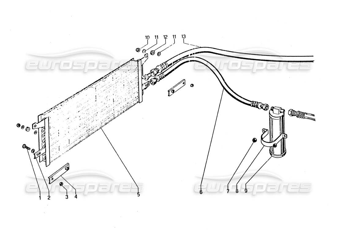 lamborghini urraco p250 / p250s aire acondicionado (opcional) diagrama de piezas