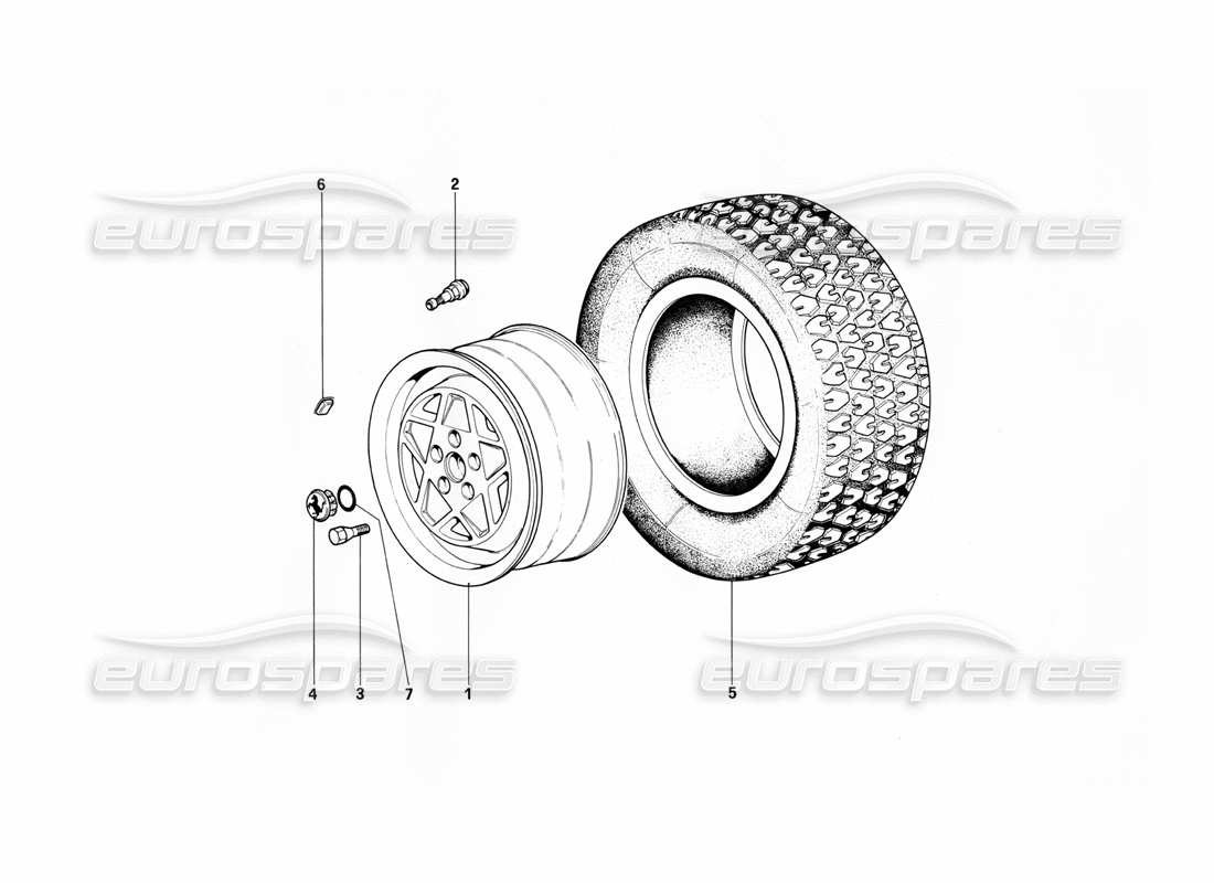 ferrari 412 (mechanical) ruedas diagrama de piezas