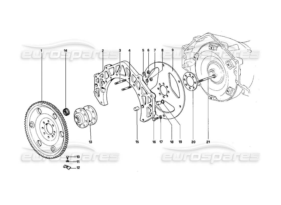 ferrari 412 (mechanical) espaciador del volante del motor y de la carcasa del embrague - 412 a. diagrama de piezas