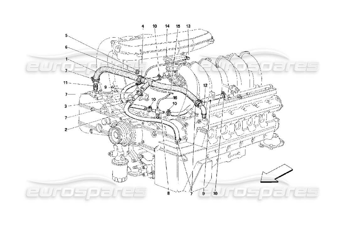 ferrari 512 tr soplado - por diagrama de piezas del sistema