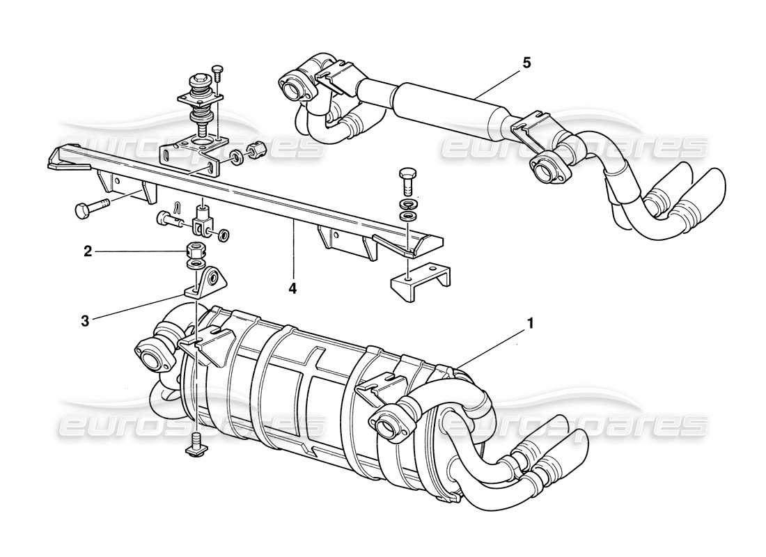 ferrari 348 challenge (1995) sistema de escape diagrama de piezas