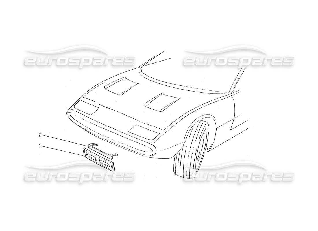 ferrari 365 gtc4 (coachwork) soporte matrícula delantero diagrama de piezas