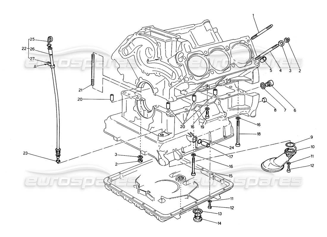 maserati biturbo spider diagrama de piezas de fijación de accesorios para bloques de arena