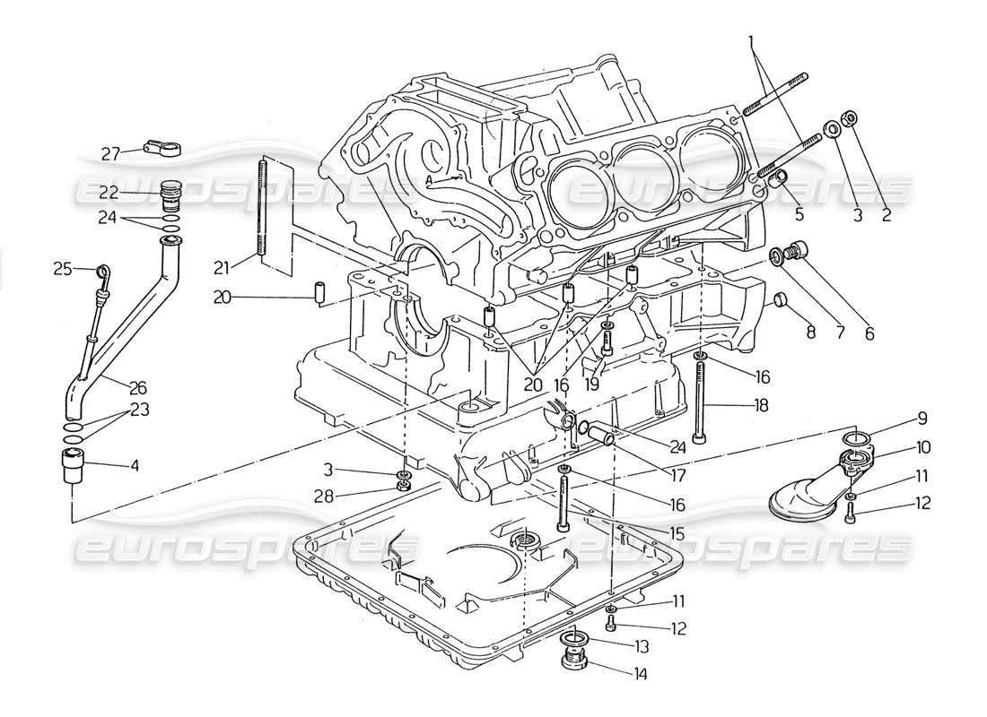 maserati 2.24v fastening and block accessories part diagram