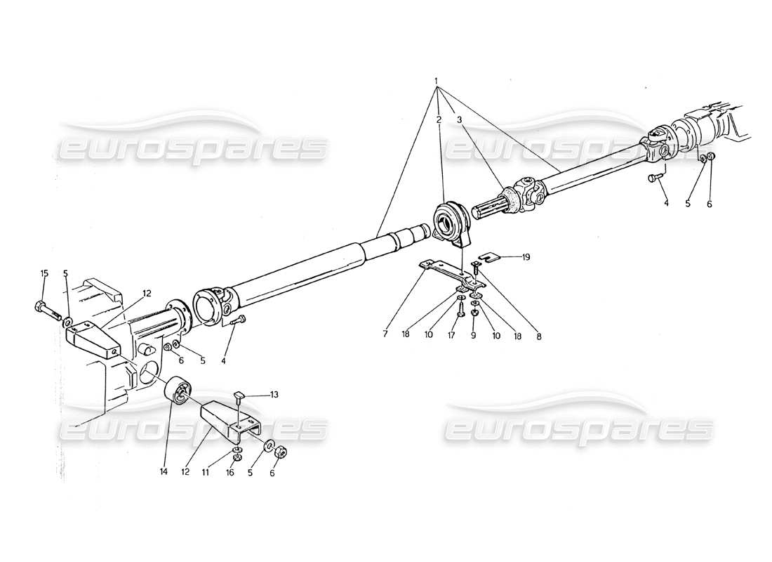 maserati 2.24v diagrama de piezas del eje de la hélice y del portador