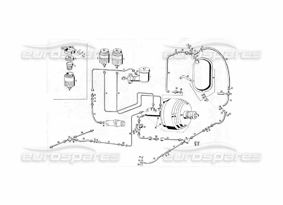 maserati indy 4.2 control de freno diagrama de piezas