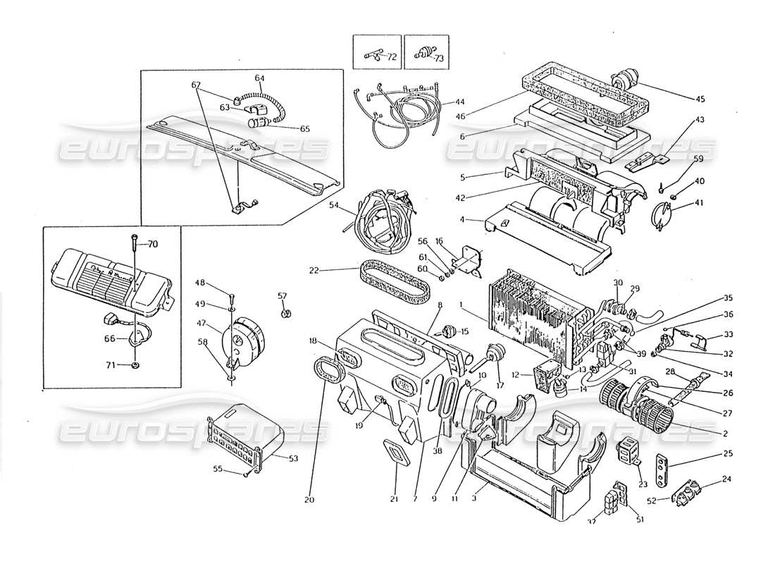 maserati 2.24v juego de aire acondicionado diagrama de piezas