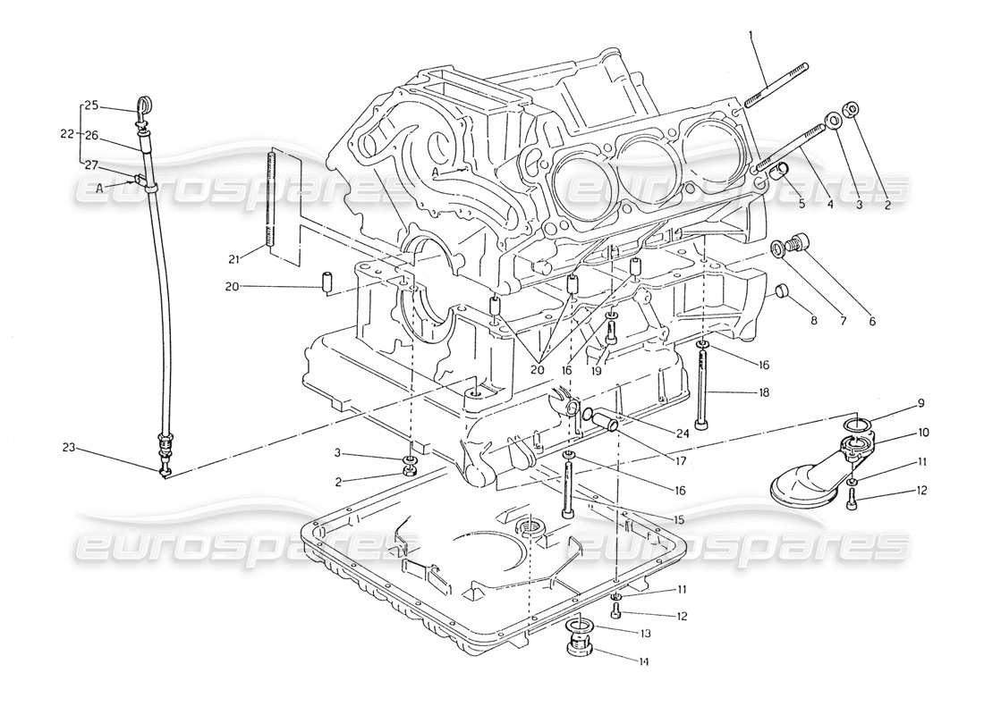 maserati karif 2.8 diagrama de piezas de fijación de accesorios para bloques de arena
