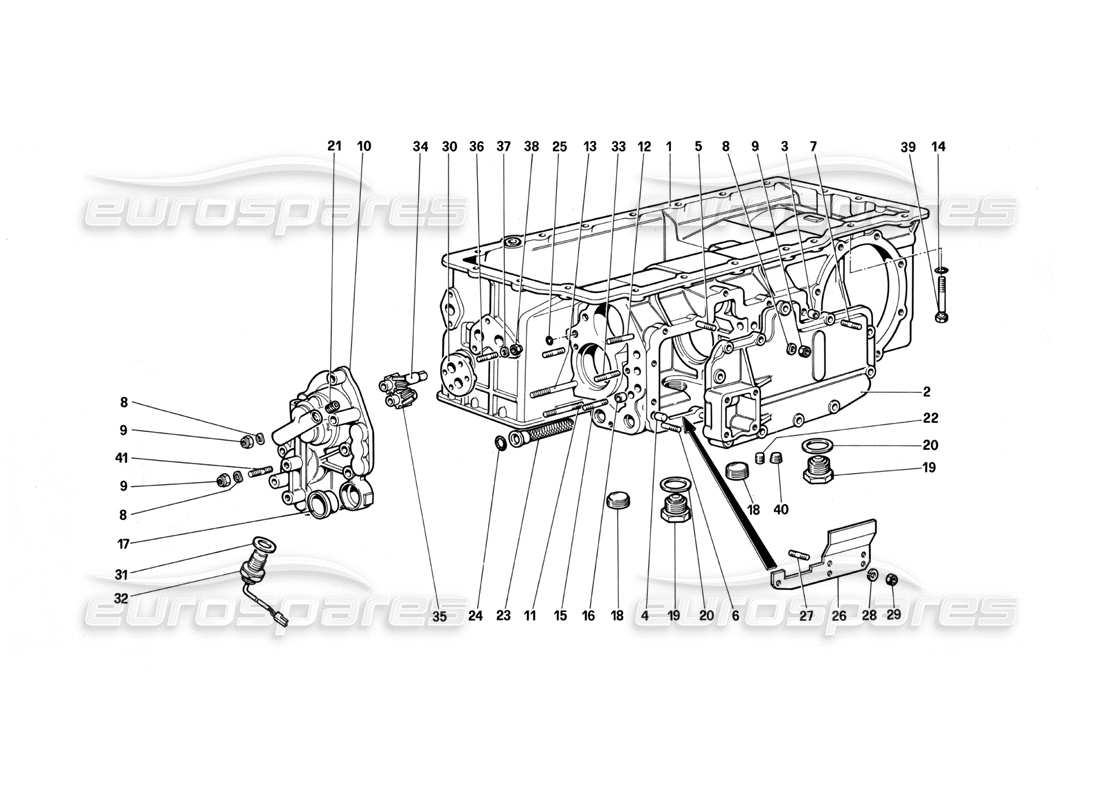ferrari testarossa (1987) caja de cambios diagrama de piezas