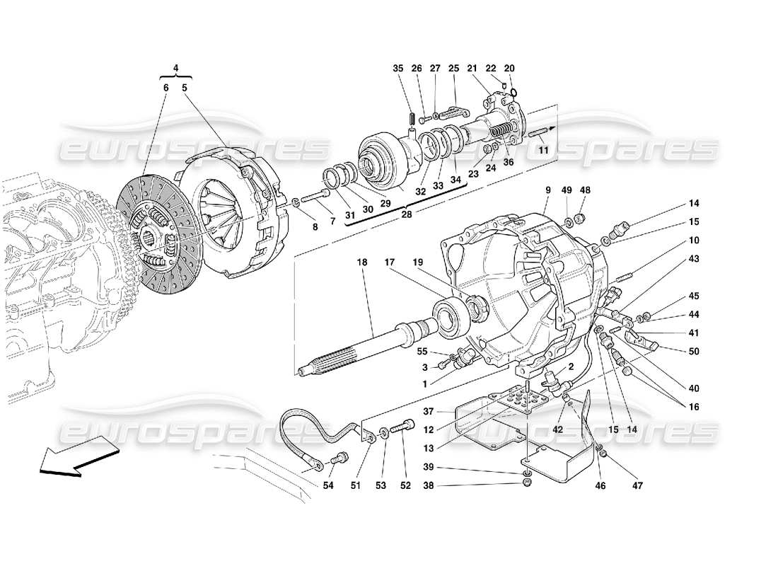ferrari 456 gt/gta embrague - controles - no para 456 diagrama de piezas de gta