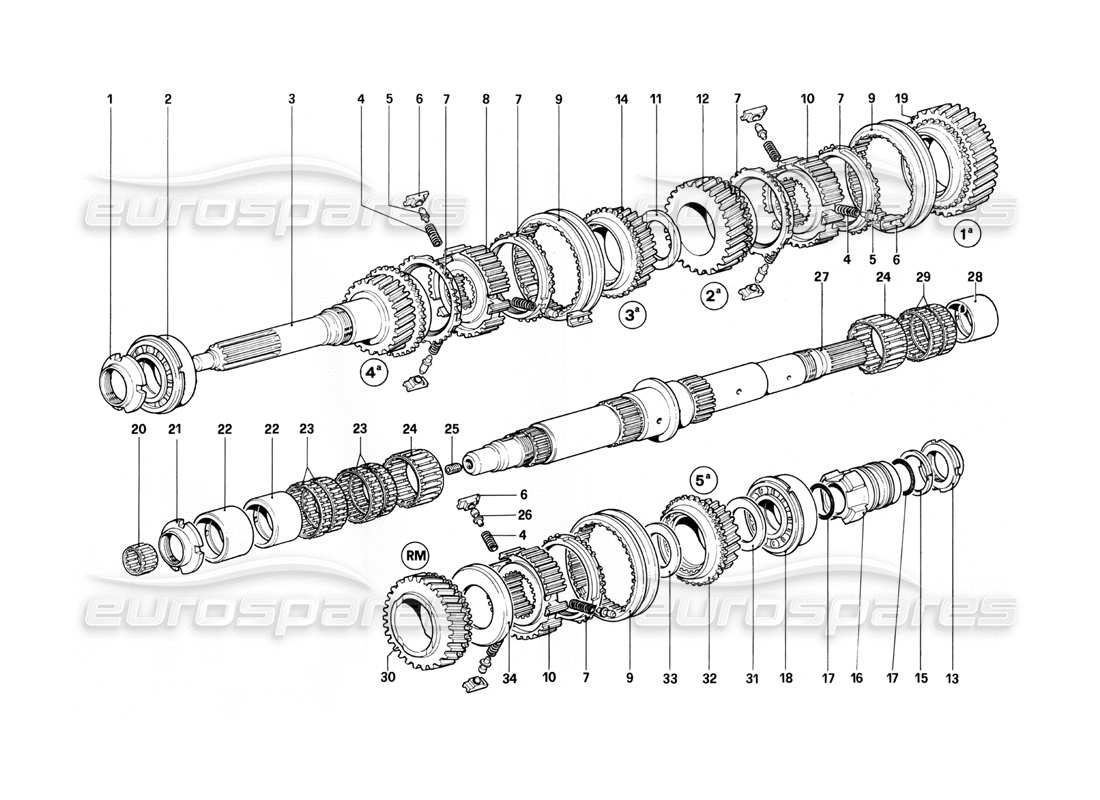 ferrari 400i (1983 mechanical) eje de apoyo (400 gt) diagrama de piezas