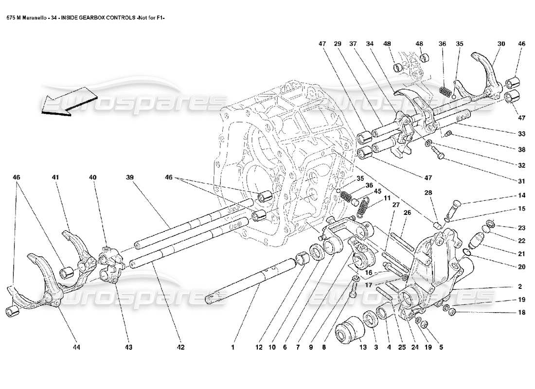 ferrari 575m maranello controles internos de la caja de cambios no para f1 diagrama de piezas