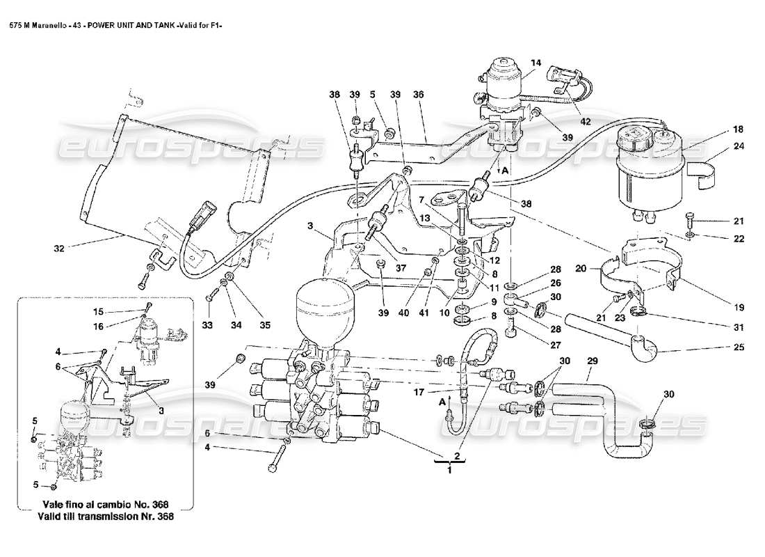 ferrari 575m maranello unidad de potencia y tanque válido para f1 diagrama de piezas