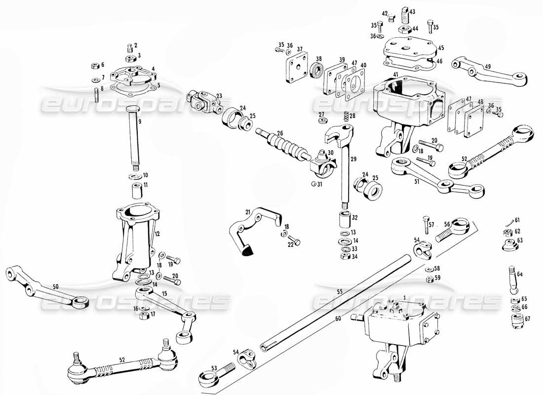 maserati mistral 3.7 diagrama de piezas de tirantes