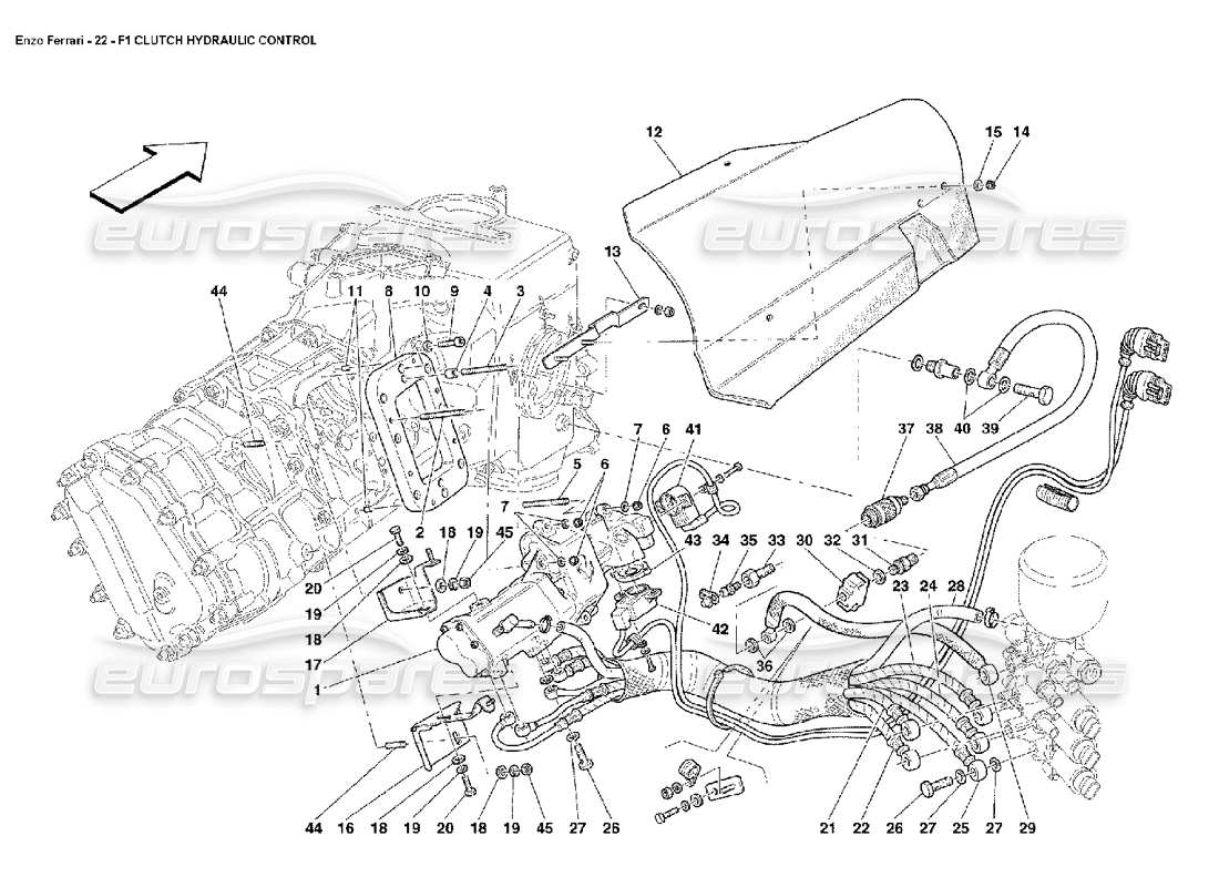 FERRARI ENZO F1 CONTROL HIDRÁULICO DEL EMBRAGUE DIAGRAMA DE PIEZAS ferrari enzo f1 control hidráulico del embrague diagrama de piezas