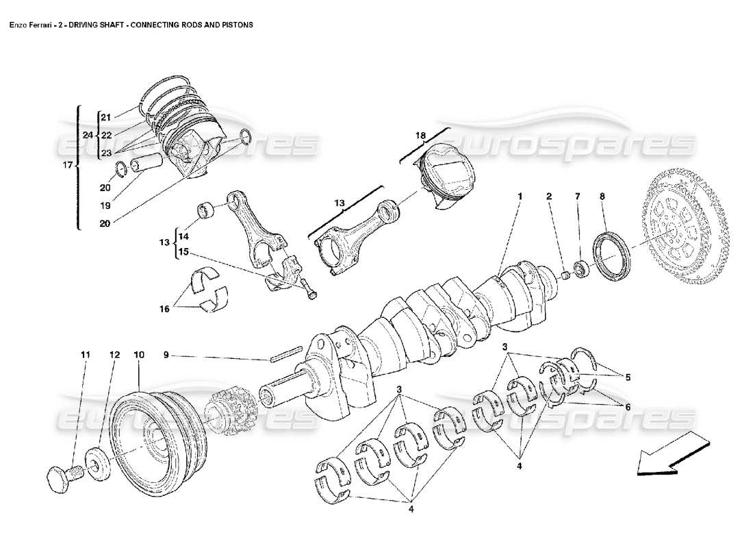 ferrari enzo eje de accionamiento diagrama de piezas