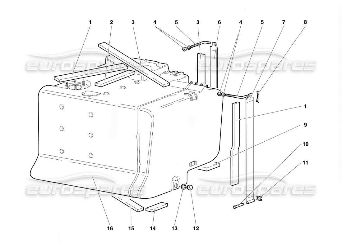 lamborghini diablo vt (1994) fuel system diagrama de piezas