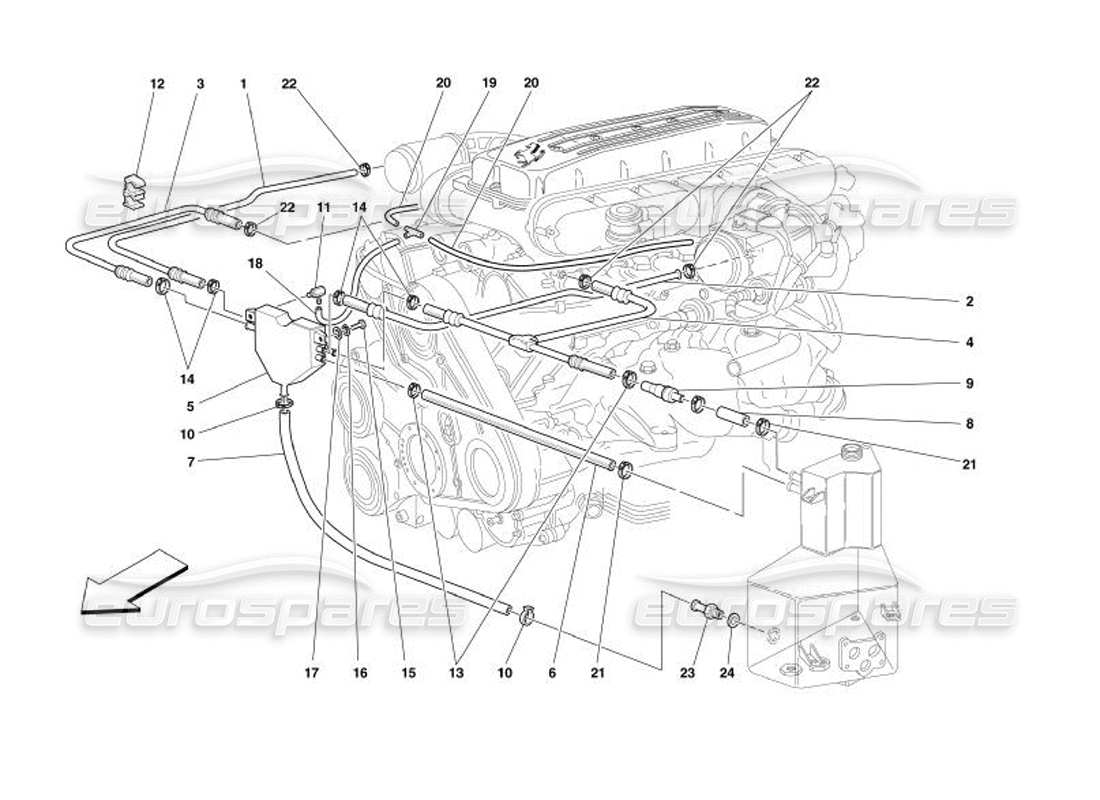 ferrari 575 superamerica soplado - por diagrama de piezas del sistema