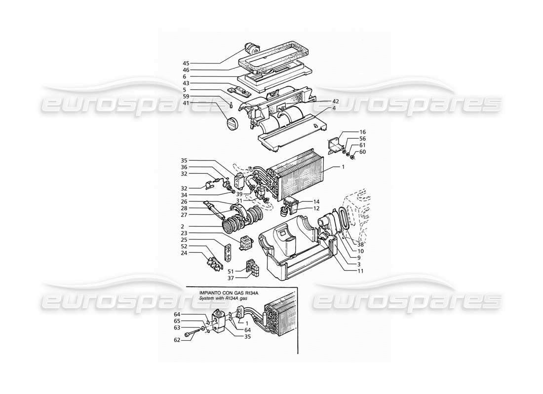 maserati ghibli 2.8 (abs) diagrama de piezas del conjunto del aire acondicionado automático (transmisión derecha)