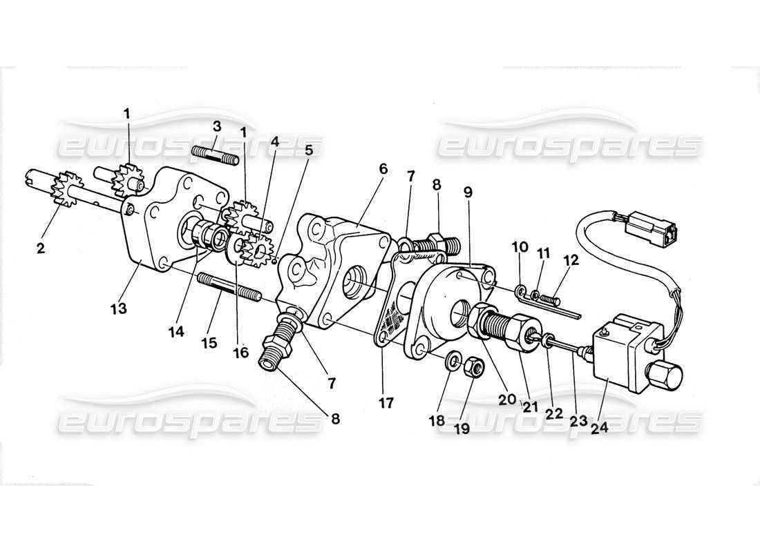 lamborghini lm002 (1988) diagrama de piezas de transferencia (bomba de aceite)