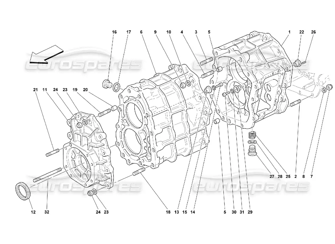 ferrari 550 maranello caja de cambios diagrama de piezas