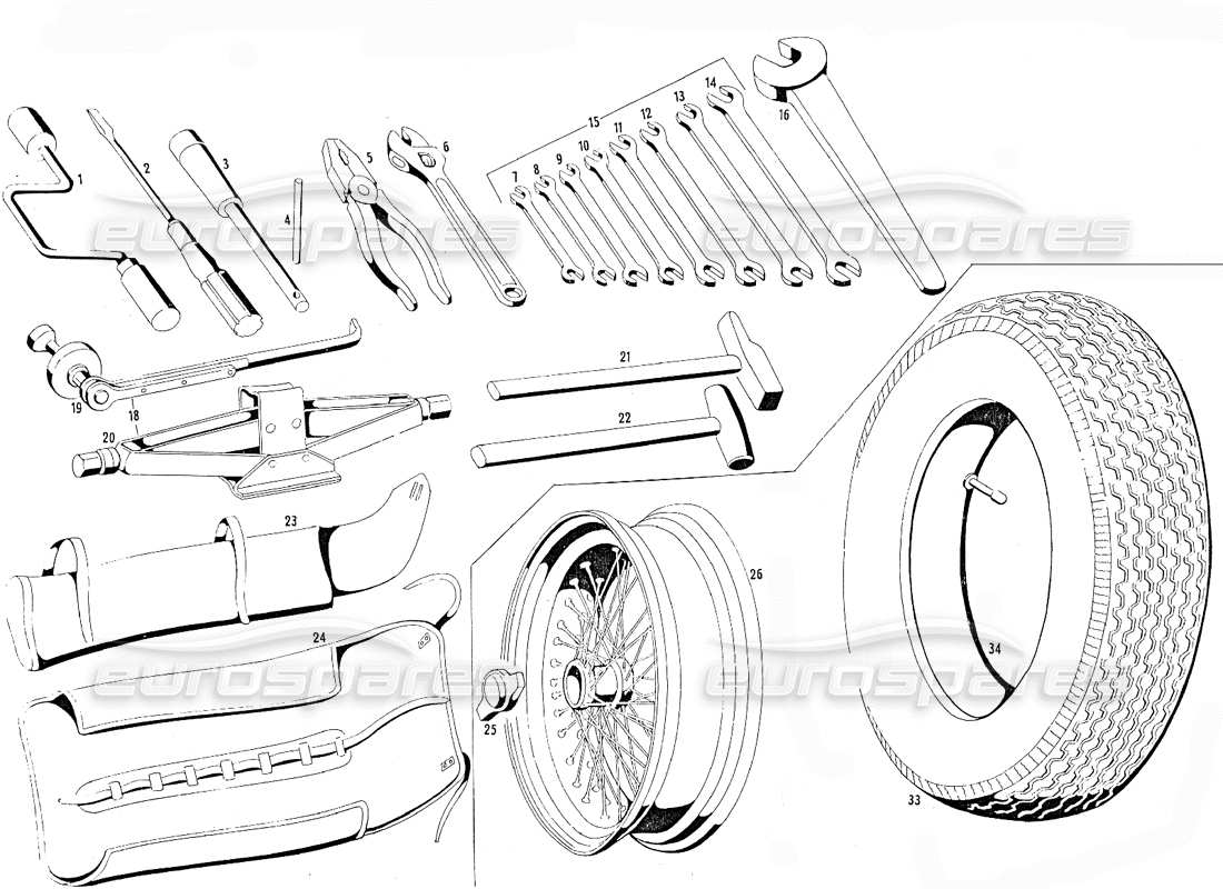 maserati mistral 3.7 diagrama de piezas de herramientas