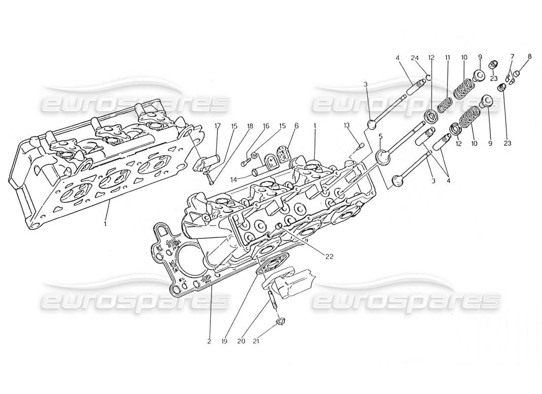 maserati karif 2.8 culatas diagrama de piezas