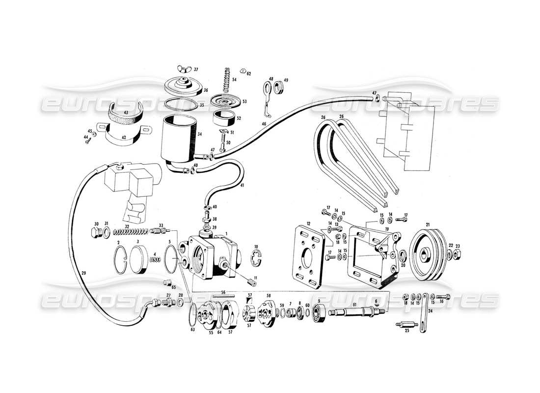 maserati indy 4.2 dirección hidráulica diagrama de piezas