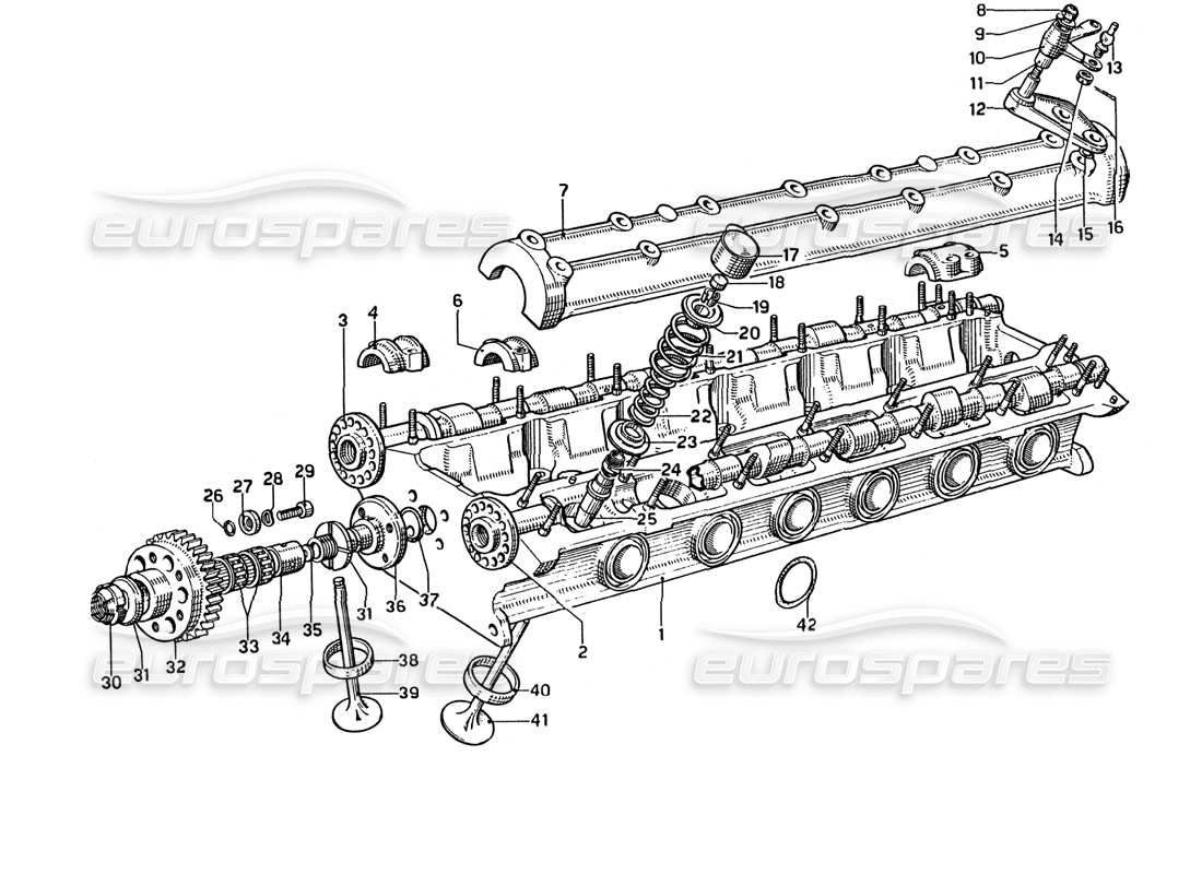 ferrari 275 gtb4 culata (derecha) diagrama de piezas