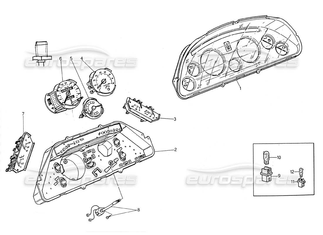 maserati 2.24v diagrama de piezas de instrumentación