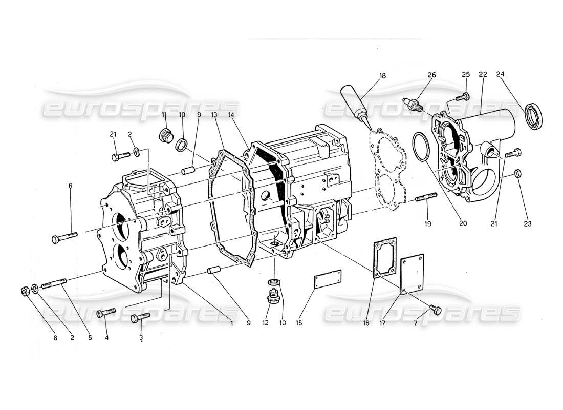 maserati 2.24v diagrama de piezas de la caja de transmisión