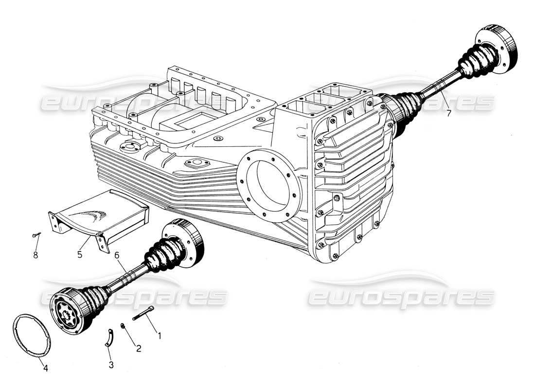 lamborghini countach lp400 ejes de accionamiento diagrama de piezas