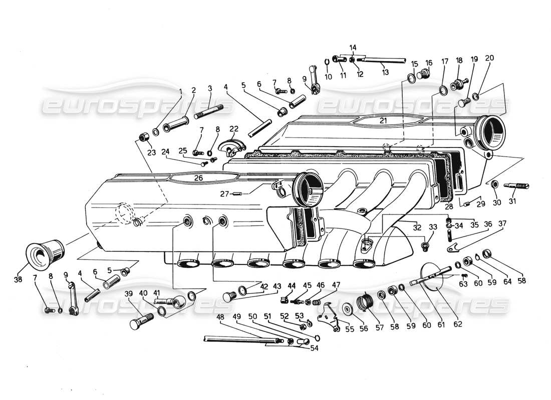 lamborghini countach 5000 qvi (1989) diagrama de piezas del sistema de combustible