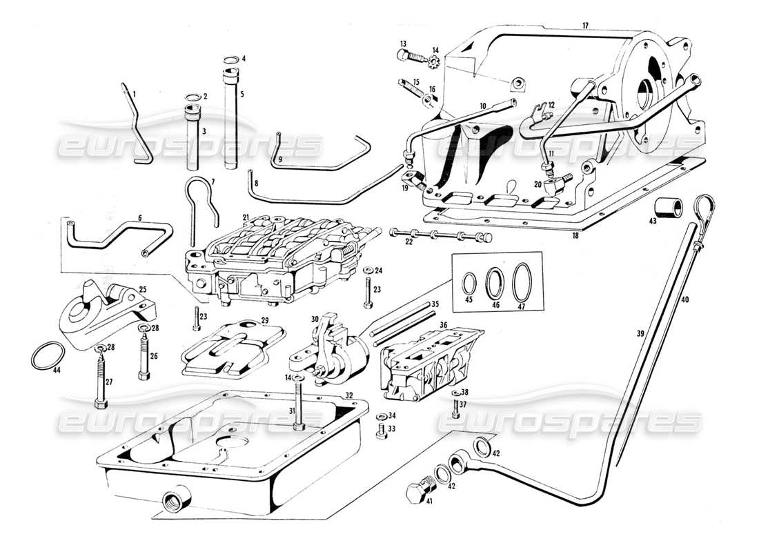maserati indy 4.2 válvulas de transmisión automática diagrama de piezas