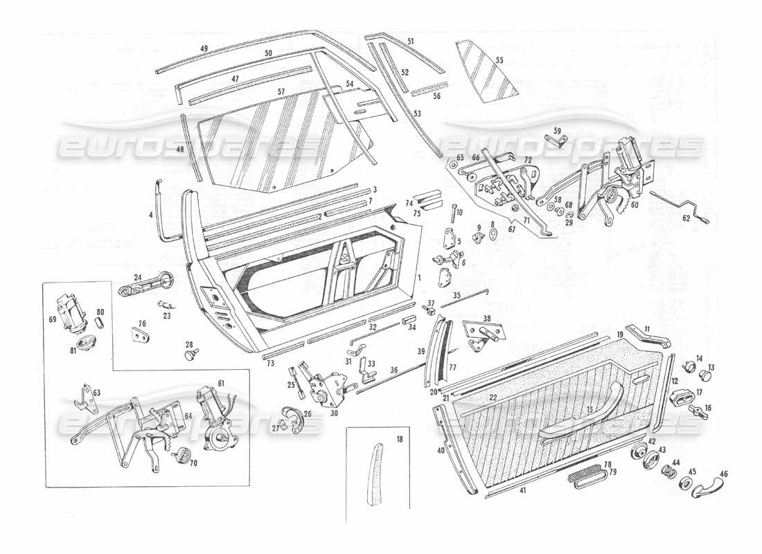 maserati indy 4.2 puertas diagrama de piezas