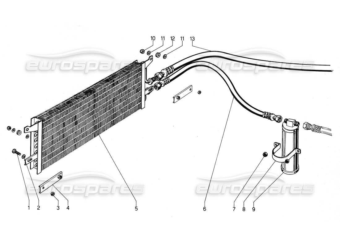 lamborghini urraco p300 diagrama de piezas de aire acondicionado