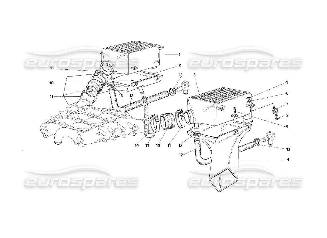 ferrari f40 diagrama de piezas de intercambiadores de calor