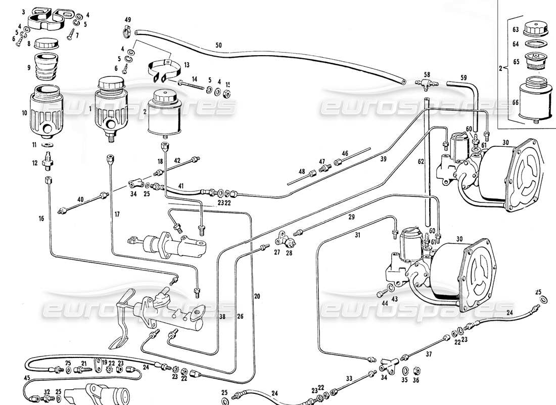 maserati mistral 3.7 diagrama de piezas de control de frenos