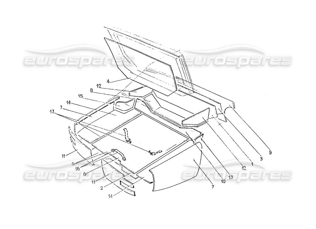 ferrari 365 gt 2+2 (coachwork) alfombras para maletero diagrama de piezas