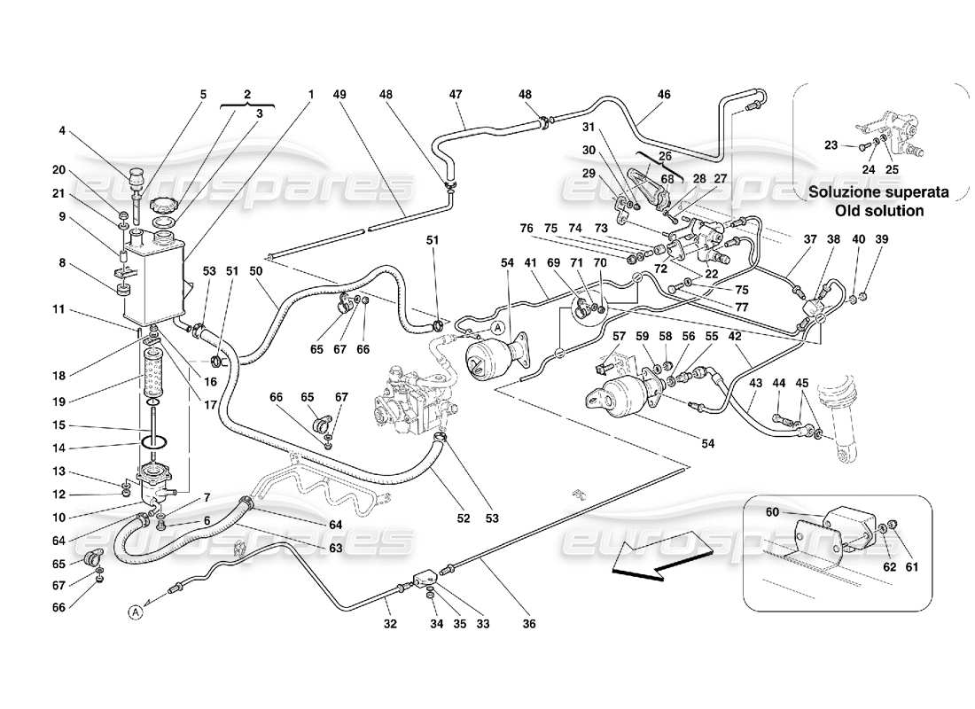 ferrari 456 gt/gta sistema de suspensión autonivelante: no para 456 diagrama de piezas de gta