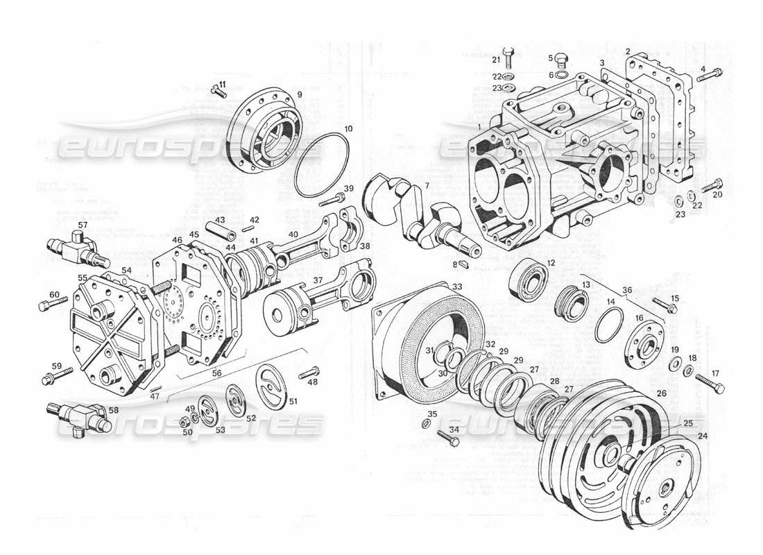maserati indy 4.2 compresor acondicionador diagrama de piezas